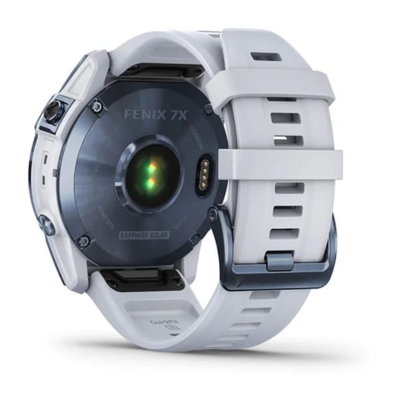 Смарт-часы Garmin fenix 7X Sapphire Solar титановые DLC минерально-синие с белым ремешком 010-02541-15 фото