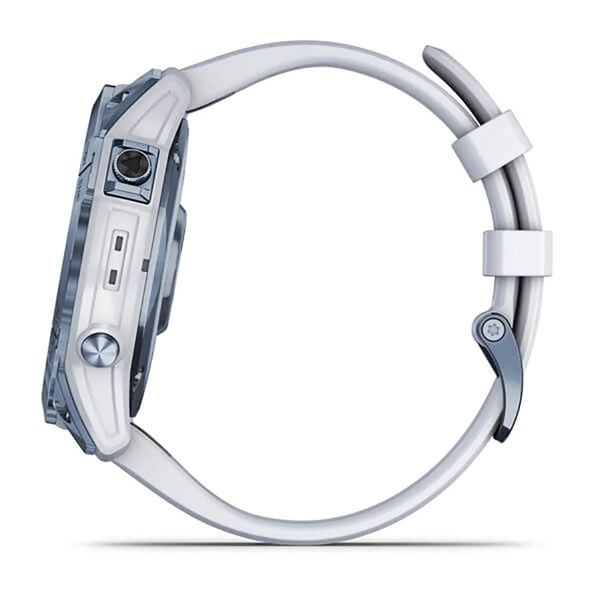 Смарт-часы Garmin fenix 7X Sapphire Solar титановые DLC минерально-синие с белым ремешком 010-02541-15 фото