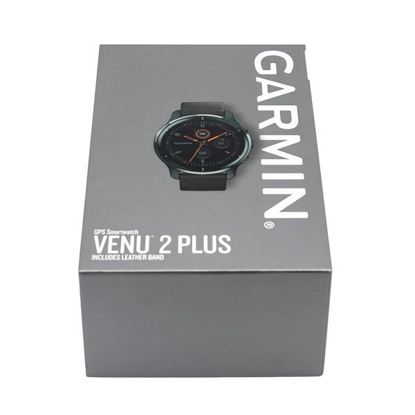 Смарт-годинник Garmin Venu 2 Plus графітовий зі шкіряним ремінцем 010-02496-15 фото