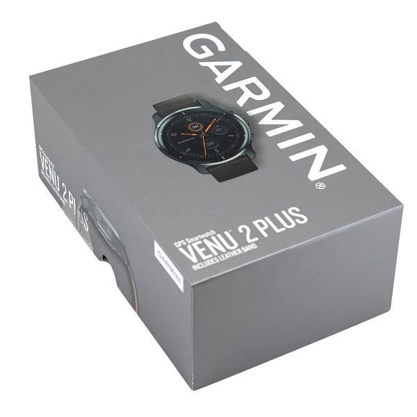 Смарт-годинник Garmin Venu 2 Plus графітовий зі шкіряним ремінцем 010-02496-15 фото