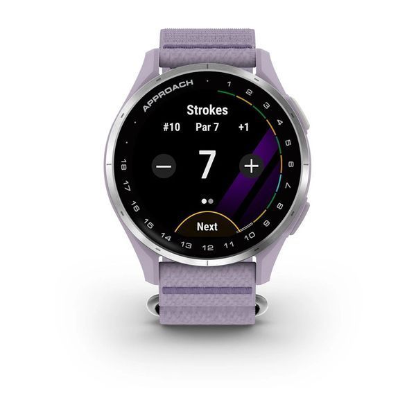 Смарт-годинник Garmin Approach J1 з бузковим ремінцем ComfortFit 010-03898-10 фото