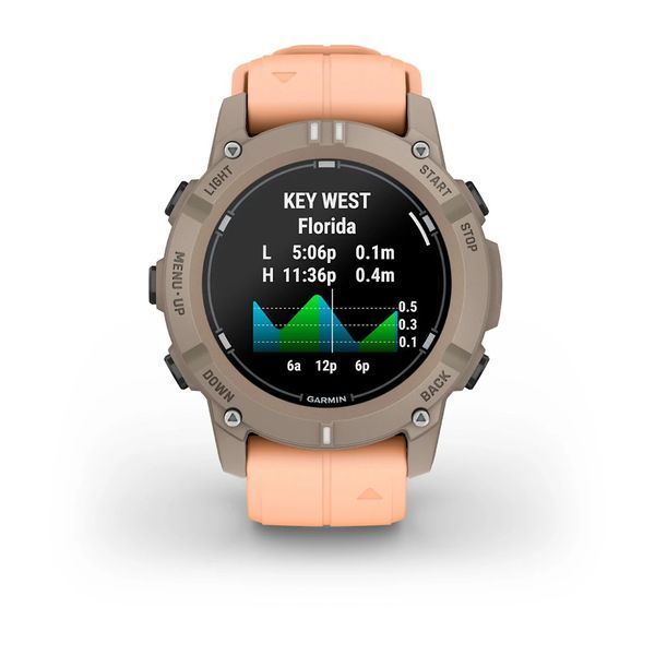 Смарт-часы Garmin Descent G2 цвета палома с ремешком цвета розовая ракушка 010-02986-01 фото