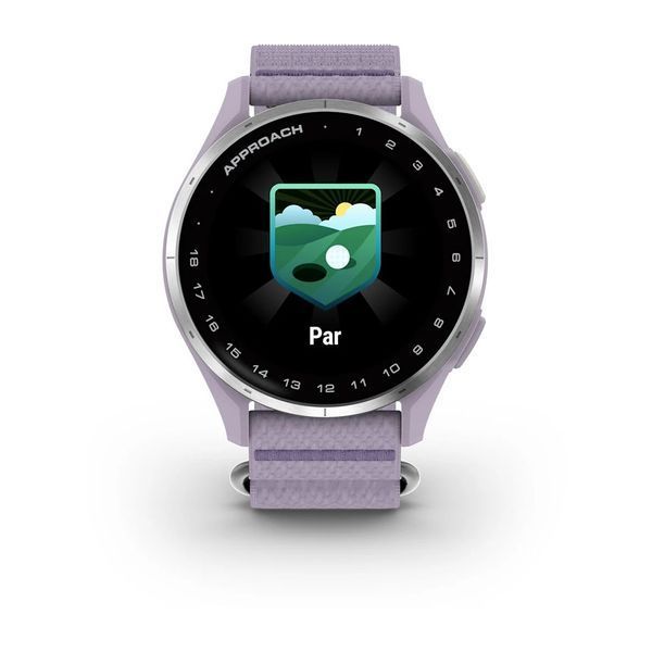 Смарт-годинник Garmin Approach J1 з бузковим ремінцем ComfortFit 010-03898-10 фото