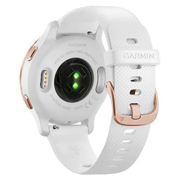 Смарт-годинник Garmin Venu 2S білий з із шкіряним ремінцем 010-02429-23 фото