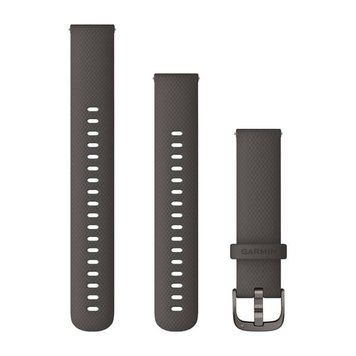 Быстросменные ремешки Garmin силиконовые (18 мм) графитовые с фурнитурой грифельного цвета 010-12932-0E фото