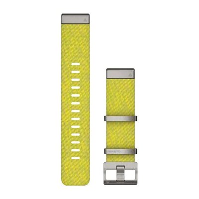 Ремінці для смарт-годинника Garmin QuickFit 22 нейлонові жакардового плетіння Yellow/Green 010-12738-23 фото