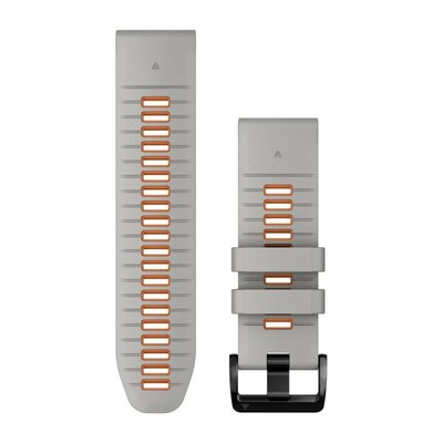 Ремінці для смарт-годинника Garmin QuickFit 26 силіконові Fog Grey/Ember Orange 010-13281-02 фото