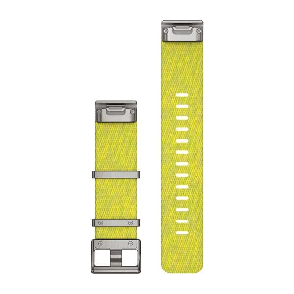Ремінці для смарт-годинника Garmin QuickFit 22 нейлонові жакардового плетіння Yellow/Green 010-12738-23 фото