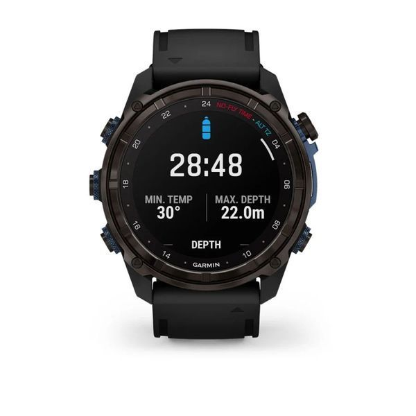 Смарт-часы Garmin Descent Mk3i (51 мм) карбоново-серые DLC титановые с черным силиконовым ремешком и Descent T2 Transceiver BNDL-DMK3-51CGDT2 фото