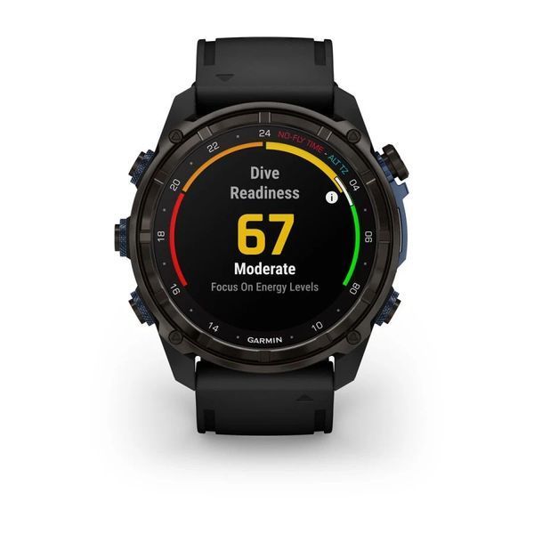 Смарт-часы Garmin Descent Mk3i (51 мм) карбоново-серые DLC титановые с черным силиконовым ремешком и Descent T2 Transceiver BNDL-DMK3-51CGDT2 фото