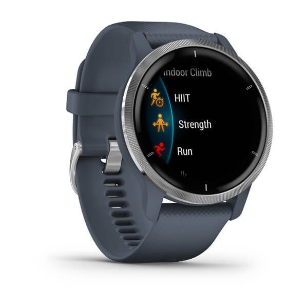 Смарт-годинник Garmin Venu 2 синій граніт зі сріблястим безелем 010-02430-10 фото