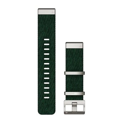 Ремінці для смарт-годинника Garmin QuickFit 22 нейлонові жакардового плетіння Pine green 010-13008-00 фото