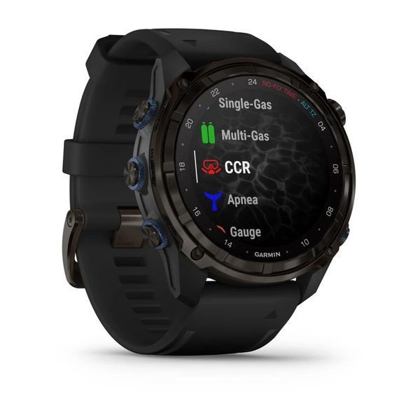 Смарт-часы Garmin Descent Mk3i (51 мм) карбоново-серые DLC титановые с черным силиконовым ремешком 010-02752-11 фото