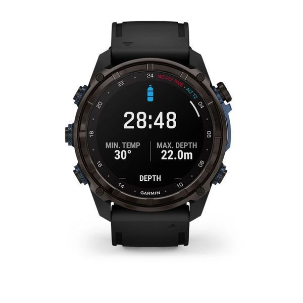 Смарт-часы Garmin Descent Mk3i (51 мм) карбоново-серые DLC титановые с черным силиконовым ремешком 010-02752-11 фото