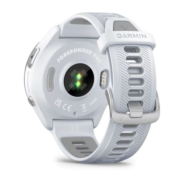 Смарт-часы Garmin Forerunner 965 с титановым безелем и белым/серым силиконовым ремешком 010-02809-11 фото