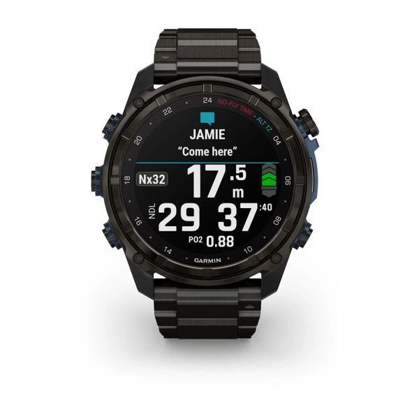 Смарт-часы Garmin Descent Mk3i (51 мм) карбоново-серые DLC титановые с DLC титановым ремешком и Descent T2 Transceiver BNDL-DMK3i-51CGTTDT2 фото