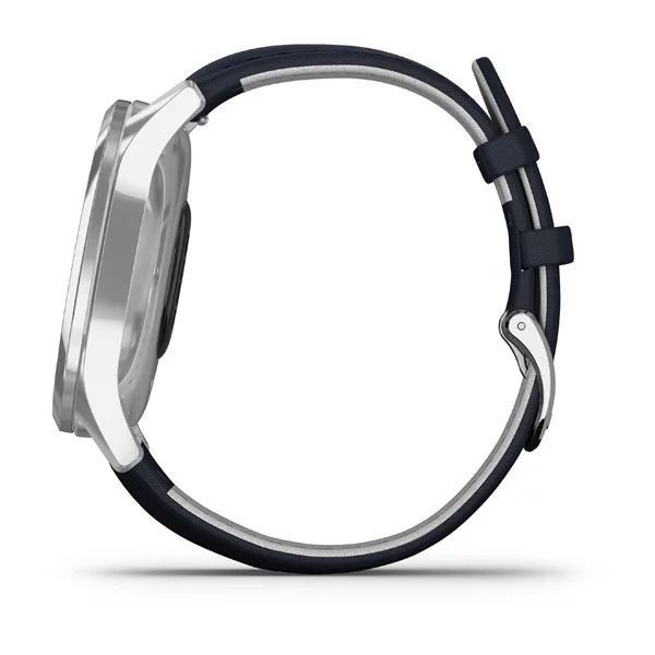 Смарт-годинник Garmin vivomove Luxe зі сріблястим корпусом та темно-синім ремінцем 010-02241-20     фото