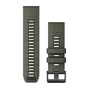 Ремешки для часов Garmin QuickFit 26 силиконовые оливково-серые/черные 010-13393-12 фото