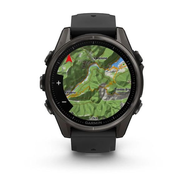Смарт-часы Garmin fenix 8 AMOLED (43 мм) Sapphire карбоново-серый DLC титан черный/гравийно-серый 010-02903-21 фото