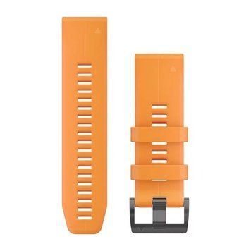 Ремешки для часов Garmin QuickFit 26 силиконовые, солнечно-оранжевые 010-12741-03 фото