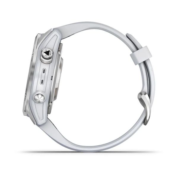 Смарт-годинник Garmin epix Pro (Gen 2) Standard Edition (42мм) сріблястий з білим ремінцем 010-02802-01 фото