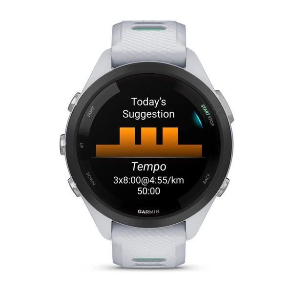 Смарт-годинник Garmin Forerunner 265s з білим/неотропік силіконовим ремінцем 010-02810-14 фото