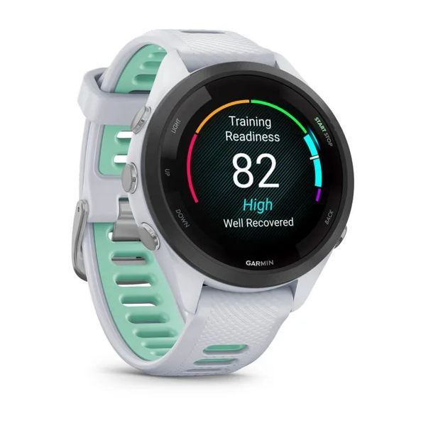 Смарт-годинник Garmin Forerunner 265s з білим/неотропік силіконовим ремінцем 010-02810-14 фото