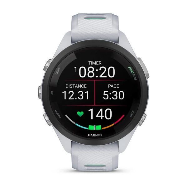 Смарт-годинник Garmin Forerunner 265s з білим/неотропік силіконовим ремінцем 010-02810-14 фото