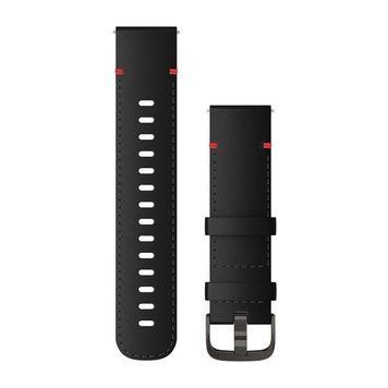 Быстросменные ремешки Garmin из кожи (22 мм) черные с фурнитурой грифельного цвета 010-12932-25 фото