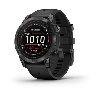 Смарт-часы Garmin epix Pro (Gen 2) Standard Edition (47мм) серые с черным ремешком 010-02803-01 фото