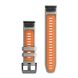 Ремінці для смарт-годинника Garmin QuickFit 22 силіконові Fog Grey/Ember Orange 010-13280-02 фото 2
