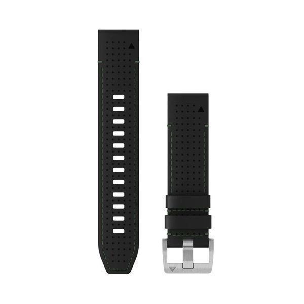 Ремешки для часов Garmin QuickFit 22 MARQ GEN2 Collection кожаные/FKM, черные/зеленые 010-13225-09 фото
