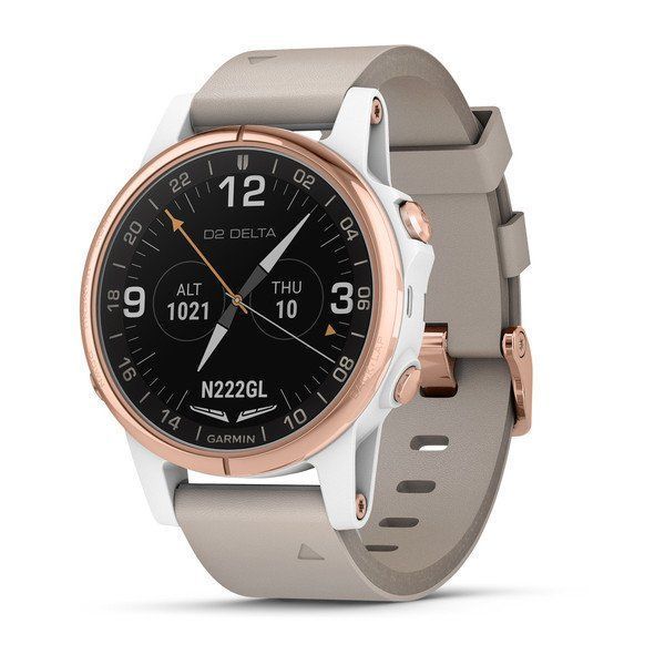 Смарт-годинник для пілотів Garmin D2 Delta S з бежевим шкіряним ремінцем 010-01987-31 фото