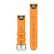 Ремінці для смарт-годинника Garmin QuickFit 22 силіконові Spark orange (Silver) 010-13225-04 фото 2