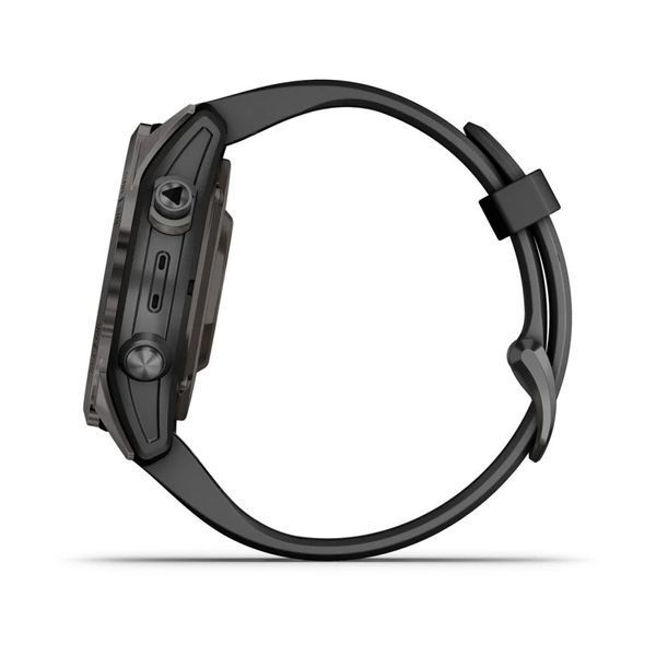 Смарт-годинник Garmin epix Pro (Gen 2) Sapphire Edition (42мм) титановий DLC сірий з чорним ремінцем 010-02802-15 фото
