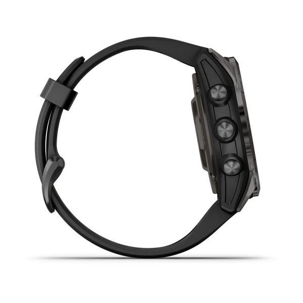 Смарт-годинник Garmin epix Pro (Gen 2) Sapphire Edition (42мм) титановий DLC сірий з чорним ремінцем 010-02802-15 фото